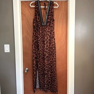 H&M Leopard Print Beach Coverup, Size M